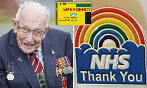 East of England ambulance trust is condemned for spending £15,000 raised by Captain Tom Moore on 8,500 'thank you' badges for staff