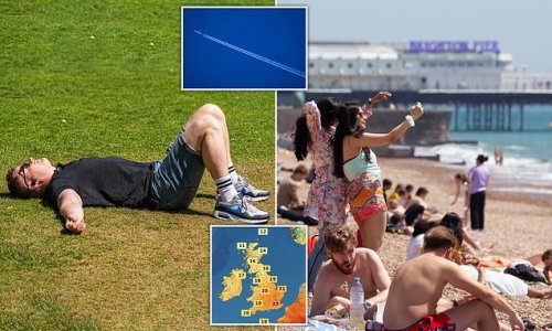 Make the most of the sunshine while you still can! Britain set to be hotter than Lisbon today as temperatures reach 24C - before more unsettled conditions move in from tomorrow as jet stream brings wind, rain and risk of thunderstorms