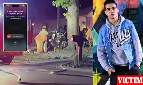 Cops are alerted to killer crash by new iPhone 14 feature that senses accidents and calls 911: Five men and one woman in the car – all in their 20s - are killed after car slams into tree in Nebraska