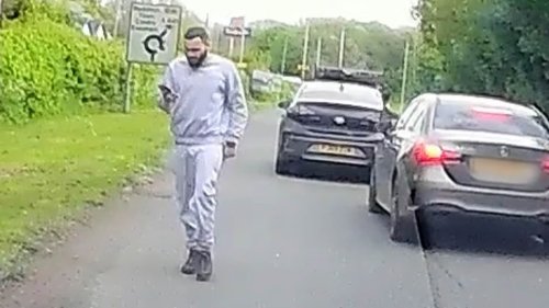 Moment uninsured learner driver runs away after killing a woman in a head-on crash as he is jailed for 11 years