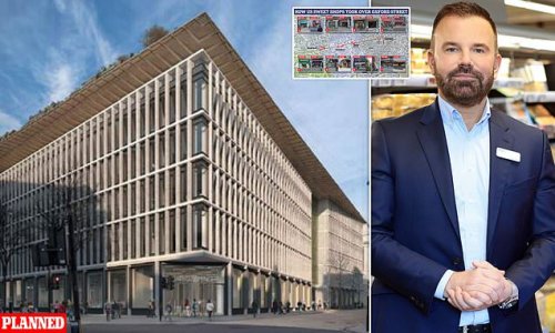 M&S boss warns Oxford Street is becoming a ‘dinosaur district’ at risk of extinction after falling prey to ‘tacky American candy stores’ amid war of words over blocked redevelopment of flagship store
