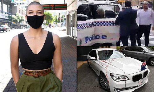 Protester threw paint, brussels sprouts, tomatoes at Scott Morrison