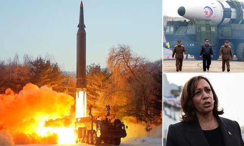 North Korea fires ballistic missile into Sea of Japan a day before US Vice President Kamala Harris visits DMZ - as Seoul warns Kim Jong-un could soon stage first test nuke in five years