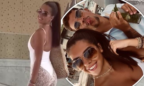 Love Island's Gemma Owen shows off her incredible figure in a white thong swimsuit during romantic getaway in Portugal with her beau Luca Bish