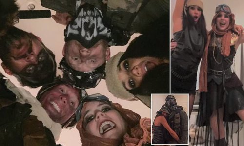 Inside Harry and Meghan's big night out! Royals dressed up in 'incognito outfits' for 'post-apocalyptic' themed Halloween party with Eugenie, Jack and her friend Markus Anderson before relationship was revealed