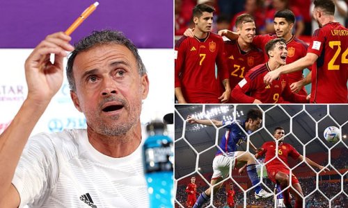 Luis Enrique hits outs at Spain's critics after their shock defeat to Japan, as he insists his team have only dropped their 'remarkably high' level for 10 minutes at the World Cup... and 'are not going to change' their style of play against Morocco