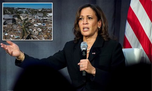 Kamala is slammed for causing 'undue panic' to survivors of Hurricane Ian after saying the Biden administration will focus on 'giving resources based on equity' to 'communities of color' - as Ron DeSantis' spokesperson accuses her of 'lying'