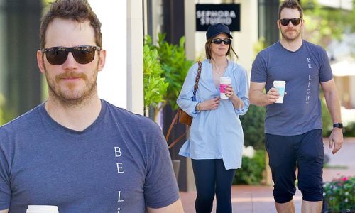 Chris Pratt enjoys coffee with his wife Katherine Schwarzenegger in LA... five months after welcoming their second child