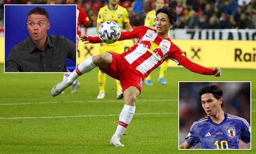 'What a numpty... get your facts straight': Jermaine Jenas is blasted by fans for praising Japan star Takumi Minamino's time in Germany... despite the former Liverpool forward having NEVER played in the country!