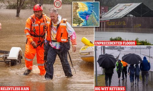 Why the end of La Nina doesn't mean the rain is going to stop: Weather experts explain why Great Wet has returned and it could be awful until SUMMER - as 30,000 are told to leave home NOW