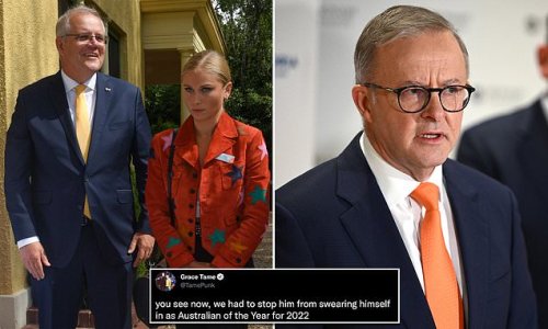 Grace Tame takes ANOTHER jab at Scott Morrison - as Anthony Albanese slams the former Prime Minister over his 'quite extraordinary' secret
