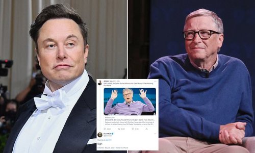 Billionaires at war! Elon Musk deepens his feud with Bill Gates by touting article claiming that the Microsoft mogul poured millions into 'dark money fund' targeting the Tesla CEO