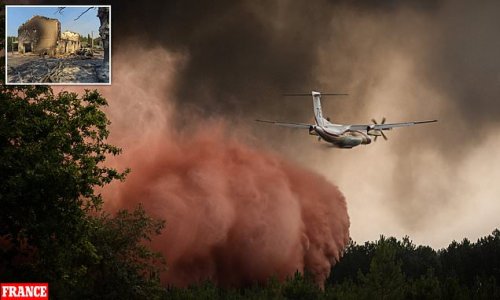 'It's like an apocalypse': France forced to call in hundreds of fire fighters from six other countries as 'monster' blaze spreads amid drought ravaging crops, melting glaciers and drying up rivers across Europe