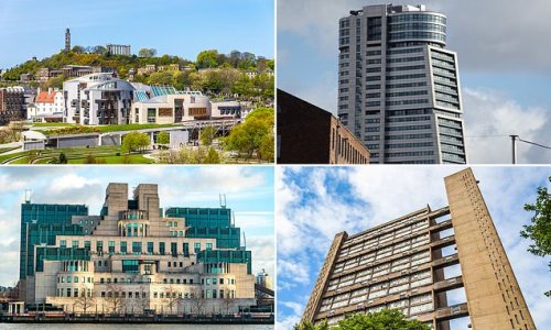 The 10 ugliest buildings in the UK revealed, from the Scottish Parliament to Preston railway station - and another structure derided as looking like 'a gleaming set of ovaries'