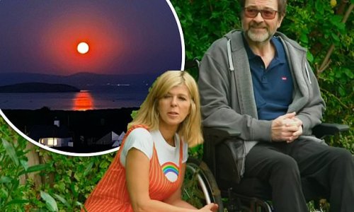Kate Garraway shares moving post about the moon as she takes some time out with family in North Wales amid husband Derek Draper's recent battle with 'life-threatening' sepsis