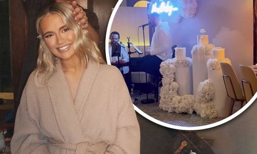 Inside Molly-Mae Hague's lavish baby shower: Pregnant star shares snaps from bash - complete with giant floral decorations, live music AND glam prep