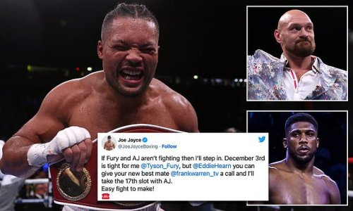 Joe Joyce calls out Anthony Joshua for a fight on December 17 if his Tyson Fury showdown collapses as he calls it 'an easy fight to make'... after telling the Gypsy King his December 3 slot would be 'a bit tight for me'