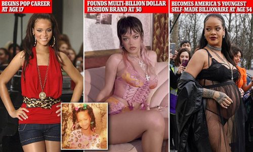 Shining bright like a diamond! Rihanna, 34, de-thrones Kim Kardashian, 41, to become America's youngest self-made female billionaire after amassing a net worth of $1.4billion with meteoric success in pop, fashion, and beauty