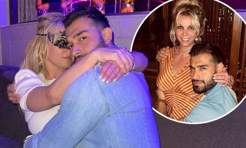 Britney Spears covers her eyes with a mask as she parties with fiancé Sam Asghari: 'Mexico and Las Vegas … I guess it’s good to stir it up'
