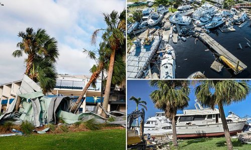 Hurricane Ian's devastating legacy: Shocking pictures show how shell-shocked Florida towns have failed to recover from tsunami-style flooding two months on