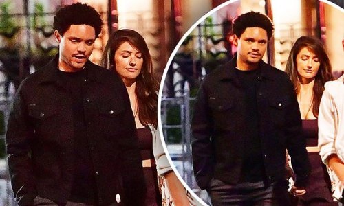 Trevor Noah and Minka Kelly FINALLY show some PDA