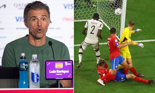 'If I found that out, I would've had a heart attack!': Spain boss Luis Enrique admits he 'didn't know' his side were on the brink of World Cup elimination, after Costa Rica took a brief lead over Germany in crucial group clash