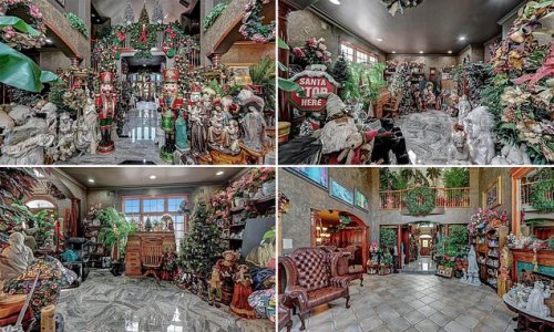 North Pole, eat your heart out! Inside $2.2 million New Jersey mansion packed with Christmas decorations - including 81 wreaths, 20 nutcrackers, 38 Santa figurines, and 30 trees