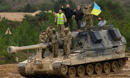 Ukrainian soldiers trained by Britain return home to fight Vladimir Putin's forces with the help of 14 Challenger 2 tanks donated by the UK
