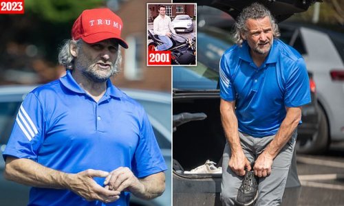 When he won £11m lottery jackpot in 1996 he was dubbed Britain's most eligible bachelor. Now he is grey, grizzled and divorced - and wearing a Donald Trump hat