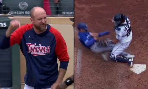 'It's f***ing awful in every possible way... one of the most chickens*** things I've ever seen in baseball': Minnesota Twins manager Rocco Baldelli reacts FURIOUSLY to overturned call in loss to Jays - after storming onto the field to confront umpires