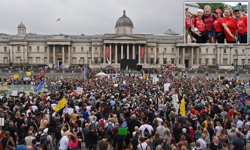 Katie Hopkins joins thousands in Trafalgar Square for 'Freedom Rally'