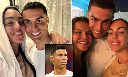 Cristiano Ronaldo is all smiles, posing happily with partner Georgina Rodriguez and his family as he relaxes ahead of Portugal's crunch World Cup last-16 clash with Switzerland on Tuesday