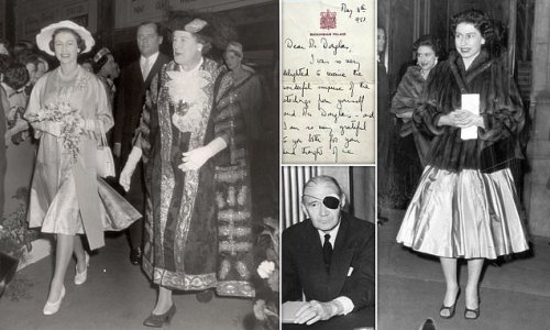 Letter the Queen penned in 1953 to former US ambassador thanking him for sending her a pair of STOCKINGS is set to sell for up to £1,600