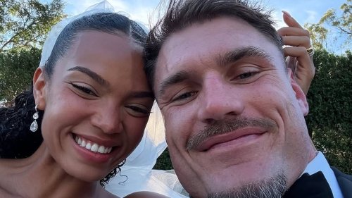 Footy star Angus Crichton reveals all about his stunning wedding in series of intimate photos