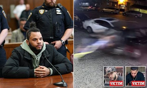 New York City man, 28, is charged with manslaughter for 'killing salsa dancer and friend of Cardi B when he ran a red light at 50mph and slammed BMW into Subaru that crushed them on sidewalk'