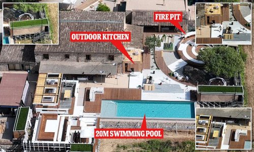 Love Island: New villa FINALLY looks near completion with the famous fire pit constructed alongside 20m swimming pool with new series launch date just two weeks away