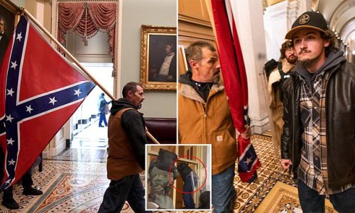 Dad Who Carried Confederate Flag Into Capitol On January 6 And His Son Go On Trial After