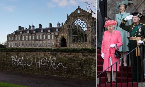 Police called in after vandal sprays 'paedo home' Holyroodhouse