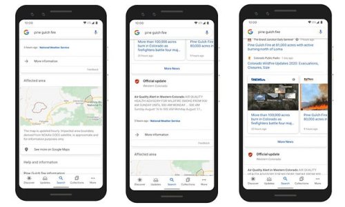 Google Maps displays borders of wildfires in near-real time, warning drivers if they're in danger as dozens of blazes plague US