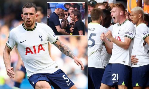 Pierre-Emile Hojbjerg admits Tottenham were 'too emotional' in their dramatic derby draw with Chelsea despite hailing a 'fantastic' last-gasp comeback after falling behind twice at Stamford Bridge