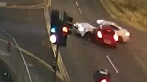 Horrifying footage shows the moment a speeding motorist killed a woman