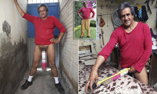 Man with the 'world's largest penis' is registered disabled because of his 19-inch manhood because he can't wear work uniforms or get on his knees