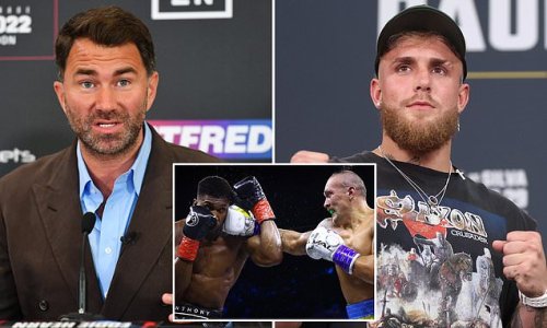 Eddie Hearn 'is SUING YouTuber-turned-boxer Jake Paul' for defamation after his 'outrageously false' claims that Matchroom paid a judge in Anthony Joshua's defeat by Oleksandr Usyk... as boxing promoter seeks over $75,000 in damages