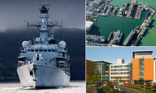 Royal Navy sailors rushed to hospital after drinking water on HMS Portland is 'contaminated' in 'serious situation' - as scientists are scrambled to assess the damage to the frigate