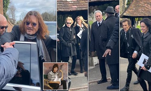 Farewell to one of rock's all time greats: Host of stars turn out for Jeff Beck's funeral - with Led Zeppelin's Robert Plant joining Johnny Depp, Rod Stewart, Chrissie Hynde, Tom Jones and Ronnie Wood among mourners
