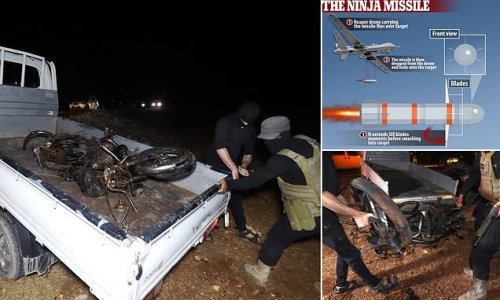 Al Qaeda chief is killed by US 'ninja missile': Motorbike-riding terrorist is minced by spinning-blade missile in precision drone strike in Syria