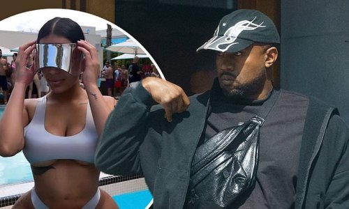 Kanye West emerges leaving sushi restaurant as he continues month-long sabbatical in Japan... while girlfriend Chaney Jones parties it up in Florida