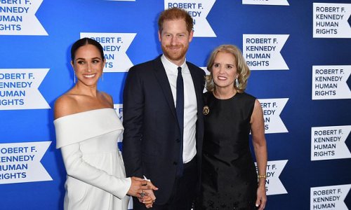 Camelot divided: Kennedy clan wades further into royal rift as RFK's daughter Kerry cozies up to Harry and Meghan and presents them with an 'anti-racism' award - days after JFK's daughter Caroline joined William and Kate for Earthshot Prize in Boston