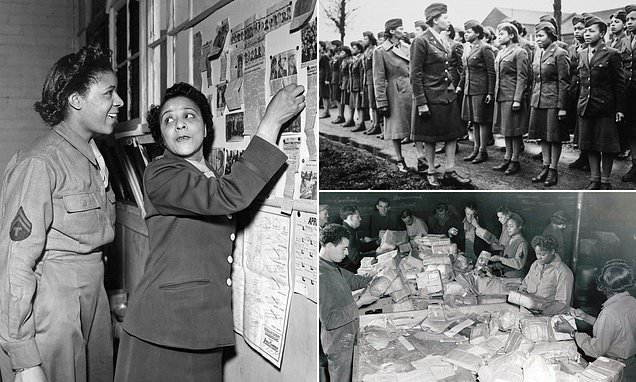 The mail maidens of Six Triple Eight: How US Army sent its first battalion of black women to Britain to deliver 17m letters to American troops at height of WWII - as Oprah Winfrey is set to star in Netflix film about wartime heroines