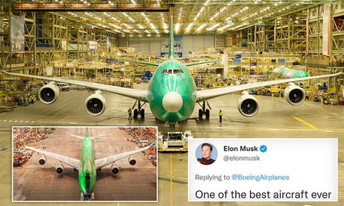 End of an era: Boeing's final 747 jumbo jet leaves its Washington factory 53 years after 'Queen of the Skies' took its first flight, with Elon Musk among fans paying tribute to 'best aircraft ever'